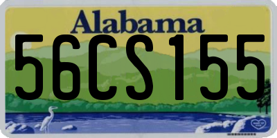 AL license plate 56CS155