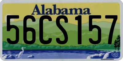 AL license plate 56CS157