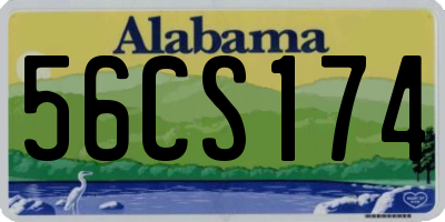AL license plate 56CS174