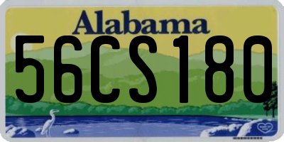 AL license plate 56CS180