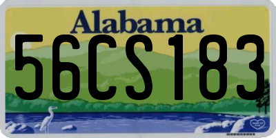 AL license plate 56CS183
