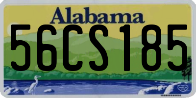 AL license plate 56CS185