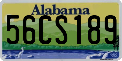 AL license plate 56CS189