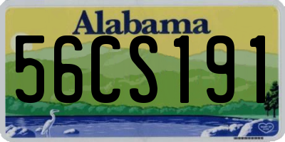 AL license plate 56CS191