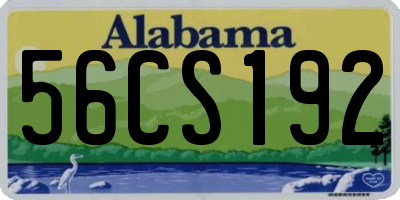 AL license plate 56CS192