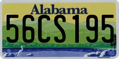 AL license plate 56CS195