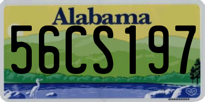 AL license plate 56CS197
