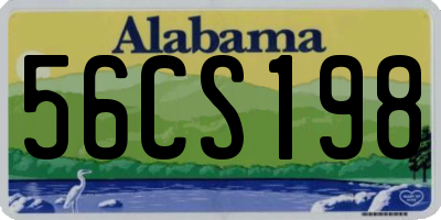 AL license plate 56CS198