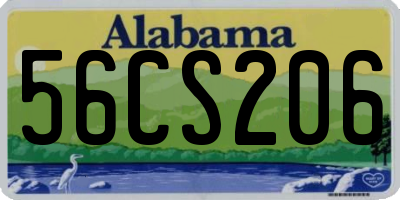 AL license plate 56CS206
