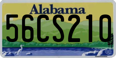 AL license plate 56CS210
