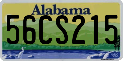 AL license plate 56CS215