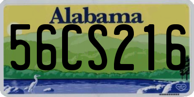 AL license plate 56CS216