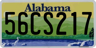AL license plate 56CS217