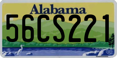 AL license plate 56CS221