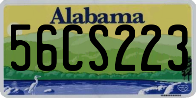 AL license plate 56CS223