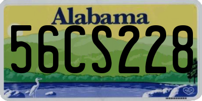 AL license plate 56CS228