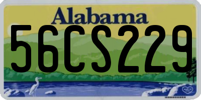 AL license plate 56CS229