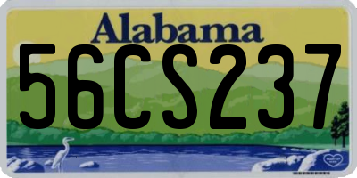 AL license plate 56CS237