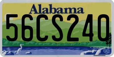 AL license plate 56CS240