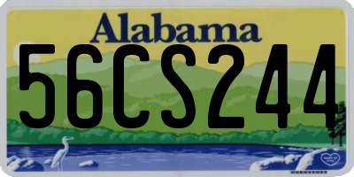 AL license plate 56CS244