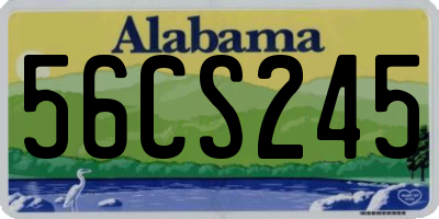 AL license plate 56CS245
