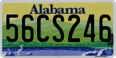 AL license plate 56CS246