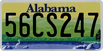AL license plate 56CS247