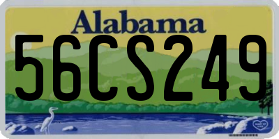AL license plate 56CS249