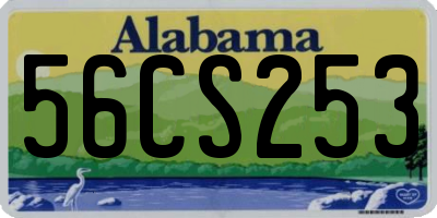 AL license plate 56CS253