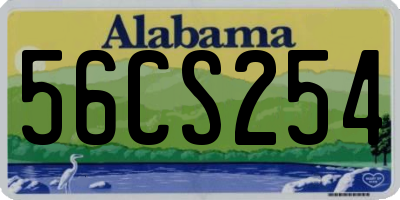 AL license plate 56CS254