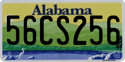 AL license plate 56CS256