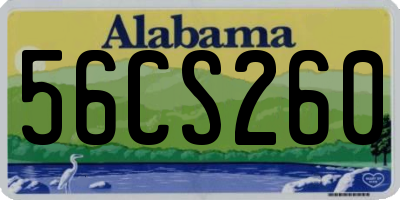 AL license plate 56CS260