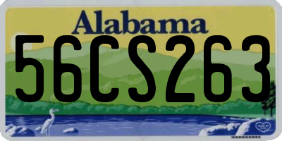 AL license plate 56CS263