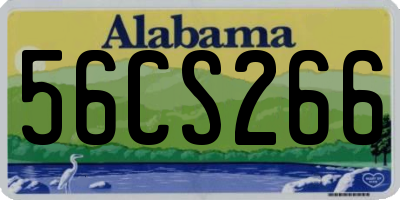 AL license plate 56CS266