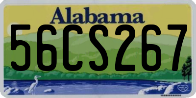 AL license plate 56CS267