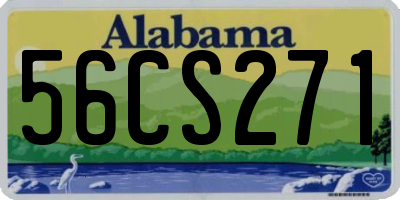 AL license plate 56CS271