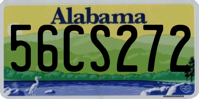 AL license plate 56CS272