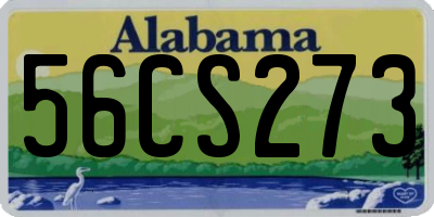 AL license plate 56CS273