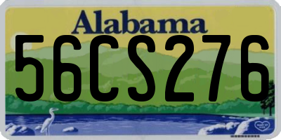 AL license plate 56CS276