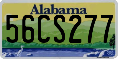 AL license plate 56CS277