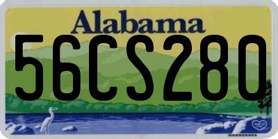 AL license plate 56CS280