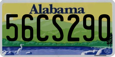 AL license plate 56CS290