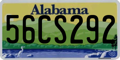 AL license plate 56CS292
