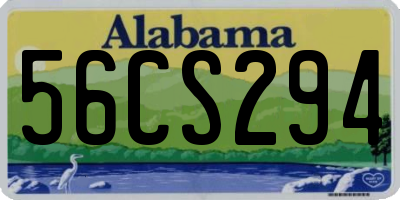 AL license plate 56CS294