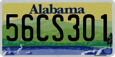 AL license plate 56CS301