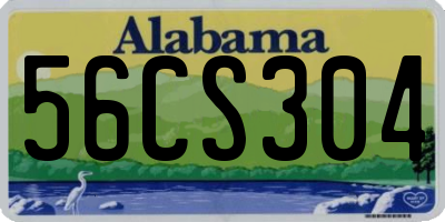 AL license plate 56CS304