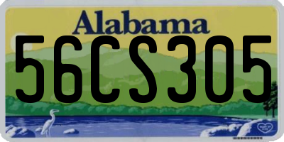 AL license plate 56CS305