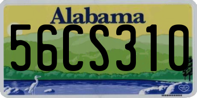 AL license plate 56CS310
