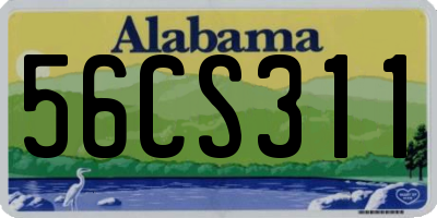 AL license plate 56CS311