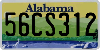 AL license plate 56CS312